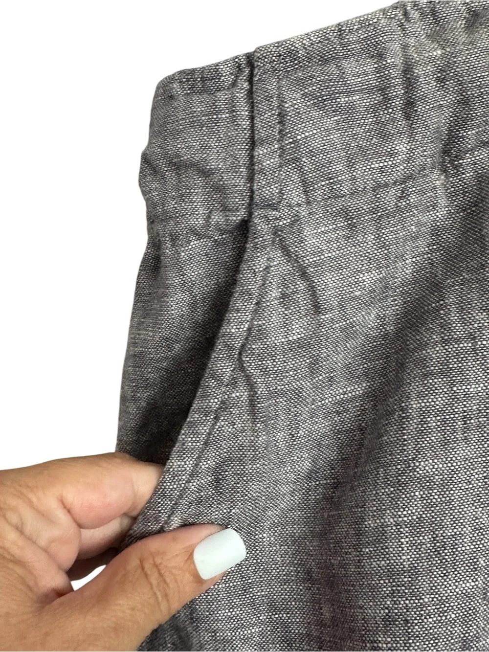 Island Company Men Pants Blue XL 100% Linen flat Front Straight Leg Beach Resort